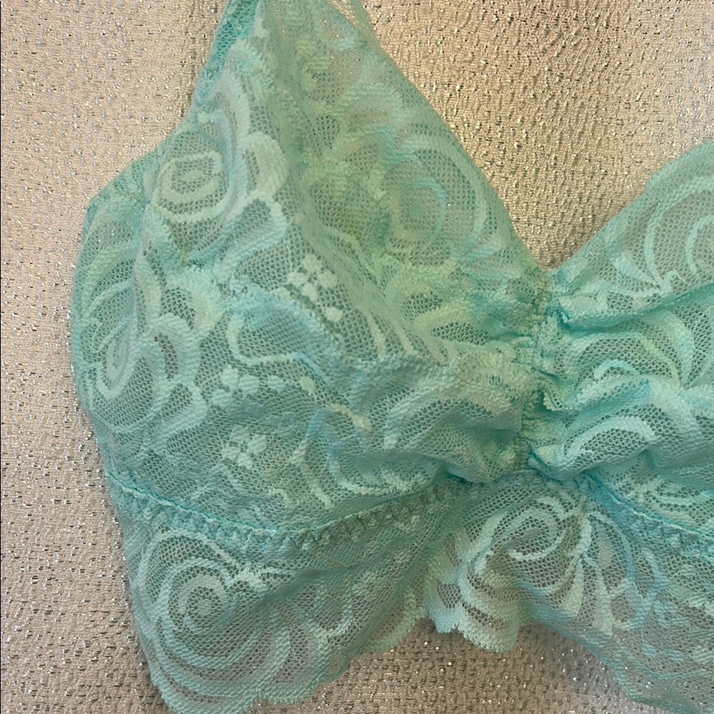 PINK Victoria's Secret Mint Lace Bralette with Twist Detail - Picture 2 of 5